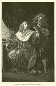 Boileau and President Lamoignon, Boileau by after Emile Antoine Bayard