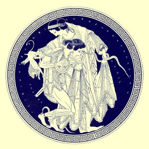 Peleus and Thetis, illustration from Greek Vase Paintings by J. E. Harrison and D. S. MacColl, published 1894