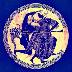 Satyr and Maenad, illustration from Greek Vase Paintings by J. E. Harrison and D. S. MacColl, published 1894