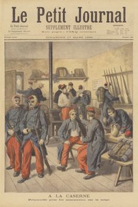 French Soldiers in Their Barracks by after Frederic Theodore Lix