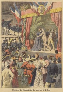 Theatre of the French Marines in Dakar, Senegal by after Frederic Theodore Lix