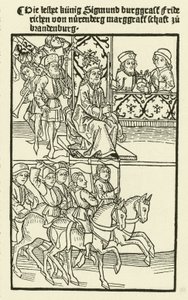 Investiture of Frederick I of the house of Hohenzollern as Margrave of Brandenburg, 1415 by after German School