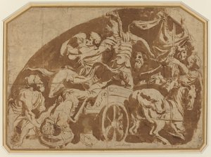 Flight of Meriones, with Dead Coeranos Being Dragged from the Chariot by after Giulio Romano