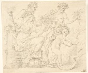 Persephone and Dionysus by after Giulio Romano
