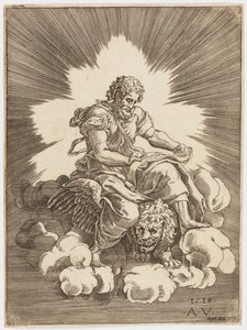 Saint Mark, Seated on a Lion by after Giulio Romano