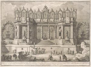 The Prima Macchina for the Chinea of 1761: The Salubrious Baths by after Giuseppe Palazzi Giuseppe Vasi after Paolo Posi
