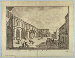 View of Florence, Plate from "Scelta di XXIV Vedute delle principali contrade, piazze, chiese, e palazzi della Città di Firenze" by after Giuseppe Zocchi