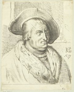 Fantasy Portrait of an Old Man with a Hat by after Hendrick Goltzius