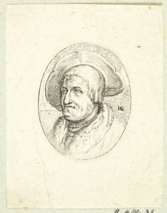Fantasy Portrait of an Old Man with Hat by after Hendrick Goltzius