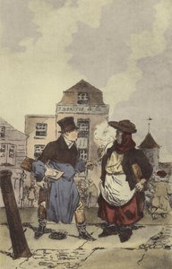 Butchers - Fish Merchants by after Henri Bonaventure Monnier