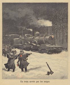 A Train Stopped by the Snow by after Henri Meyer