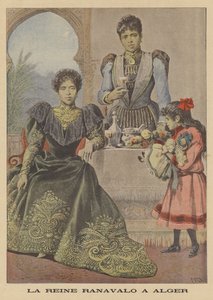 Queen Ranavalona III of Madagascar in exile in Algiers
