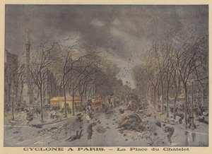 Storm Damage in the Place du Chatelet, Paris by after Henri Meyer