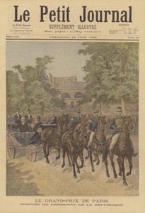 The President of France Arriving to Watch the Grand Prix de Paris Horse Race by after Henri Meyer