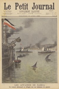 The Siege of Apia, Samoa by after Henri Meyer