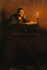 A neat and shrivelled gentleman sat at a desk