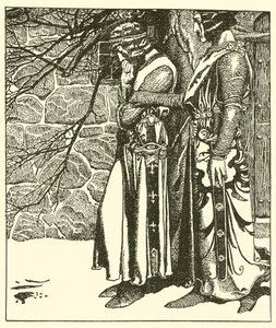 Sir Kay interrupts the meditations of Sir Percival by after Howard Pyle