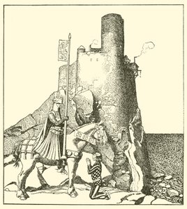 Sir Tristram comes to the castle of Sir Nabon by after Howard Pyle
