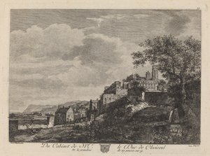 View of a Hilltown by after Jan van der Heyden Jeanne Deny
