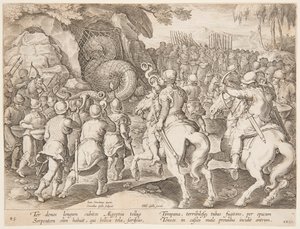 Trapping the Serpent by after Jan van der Straet, called Stradanus