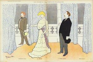 Actors appearing in Le Passe at the Comedie-Francaise, illustration for Le Rire