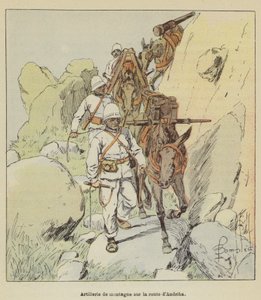 Mountain Artillery on the Road to Andriba by after Louis Charles Bombled