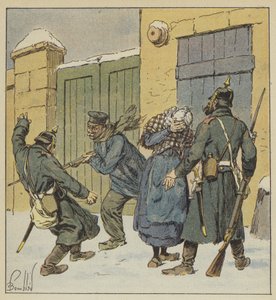 Prussian Brutalities at Beaugency by after Louis Charles Bombled