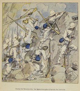 Battle of Tsinainondry, The Foreign Legion Assaulting the Batteries by after Louis Charles Bombled