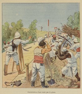 Construction of a Road by the Engineers by after Louis Charles Bombled