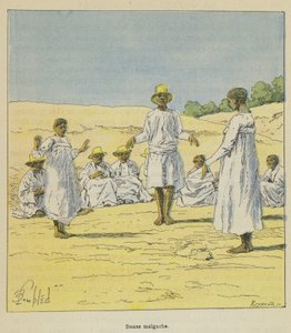 Malagasy dance by after Louis Charles Bombled