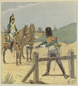 Dragoon and Dragoon Sapper by after Louis Charles Bombled