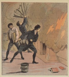 Fire at Longwood by after Louis Charles Bombled
