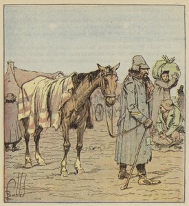 Jewish Merchant Accompanying the German Armies, from Nature by after Louis Charles Bombled