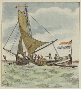 The Emperor donates a boat to a Dutch pilot