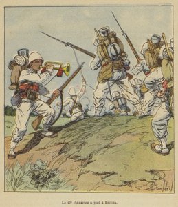 40th Foot Hunters at Beritza by after Louis Charles Bombled
