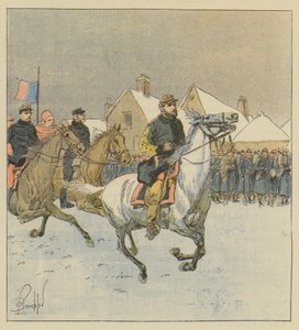 Colonel de Lipowski Surveys the Lines at the Battle of Alencon by after Louis Charles Bombled