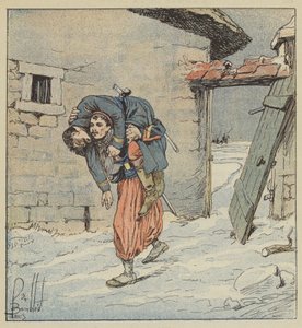 Quartermaster Colonna of the 2nd Zouaves Saves His Wounded Captain from the Enemy by after Louis Charles Bombled
