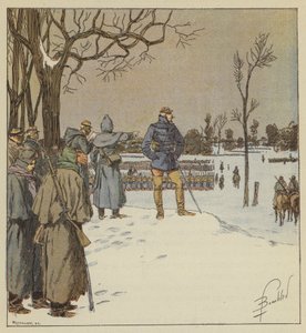 General Chanzy Surveys the Front Lines on January 11 Before the Battle by after Louis Charles Bombled