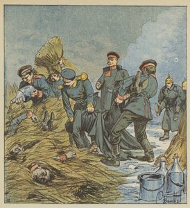 The Prussians Burn Their Dead by after Louis Charles Bombled