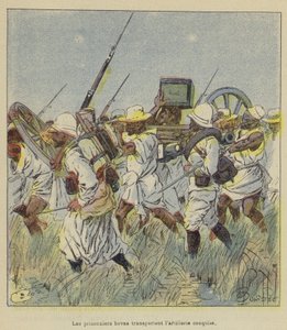 Hova Prisoners Transporting Captured Artillery by after Louis Charles Bombled