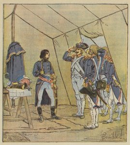 The old soldiers of the Army of Italy name Bonaparte corporal after Lodi by after Louis Charles Bombled