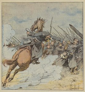 Death of Colonel de Kontski by after Louis Charles Bombled
