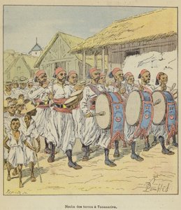 Nouba of the Turcos in Tananarive by after Louis Charles Bombled