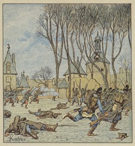 Capture of the Chateau de Villepion by the French by after Louis Charles Bombled
