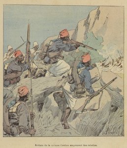 Soldiers of the Combes Column Surprising Rebels by after Louis Charles Bombled