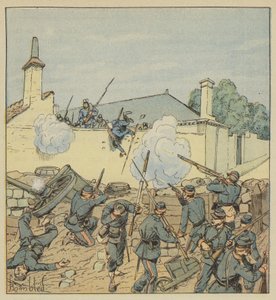Surprise at the Barricade of Rue Galante by after Louis Charles Bombled
