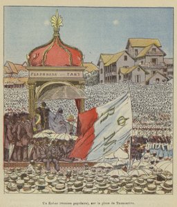 A Kabar (Popular Meeting) in the Square of Tananarive by after Louis Charles Bombled