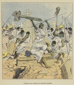 Desecration of Graves in the English Cemetery by after Louis Charles Bombled