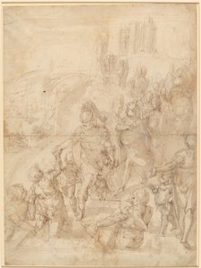 The Embarkation of Aeneas from the Ceraunian Headland by after Luca Cambiaso Giulio Benso