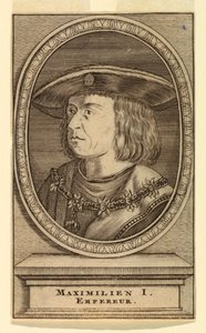 Portrait of Maximilian I (1459-1519) by after Lucas van Leyden